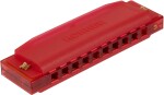 Hohner Translucent Harp C, red, hardcase