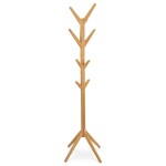 Věšák dřevěný stojanový, masiv bambus, přírodní odstín