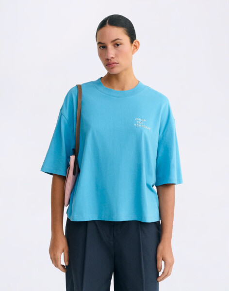 Tričko Thinking MU Omnia Sol Dark Dusk Lena Tee BLUE