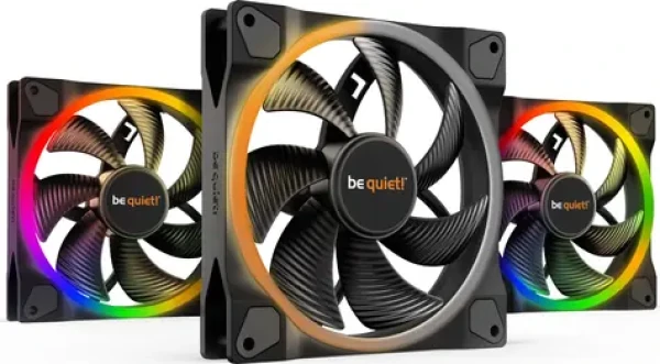 Be quiet! Light Wings 140 Triple pack černá / 140mm / ARGB / Rifle Bearing / 23.3dB @ 1500RPM / 56CFM / 4-pin (BL078)