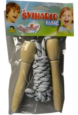 Švihadlo s dřevěnou rukojetí 227 cm / Švihadlo / od 3 let