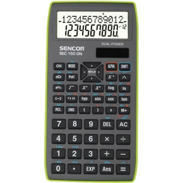 SENCOR SEC 150 GN / Kalkulačka / 10+2 místný LCD displej / 1xLR43 (8590669181520)