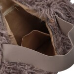 Stylová dámská plyšová kabelka do ruky Oresti, tmavě šedá