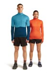 ICEBREAKER Mens Mer 200 Realfleece Descender LS Half, Arctic/Atlantis/Cb (vzorek) velikost: M