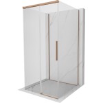 MEXEN/S - Rox-3S sprchový kout 3 stěnný , posuvný 95 x 95, transparent, měď kartáčovaná 8C2-095-095-65-00-3S
