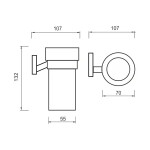 Nimco Keira chrom držák na kartáčky KE 22058KN-26 KE 22058KN-26