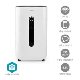 Nedis Odvlhčovač SmartLife / Wi-Fi / 20 l-Den / Odvlhčování / Průběžné / Sušení prádla / Ventilace / Android iOS (DEHU20WTW)