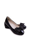 Dziecięce Wsuwane Czarne Balerinki Jelly 34