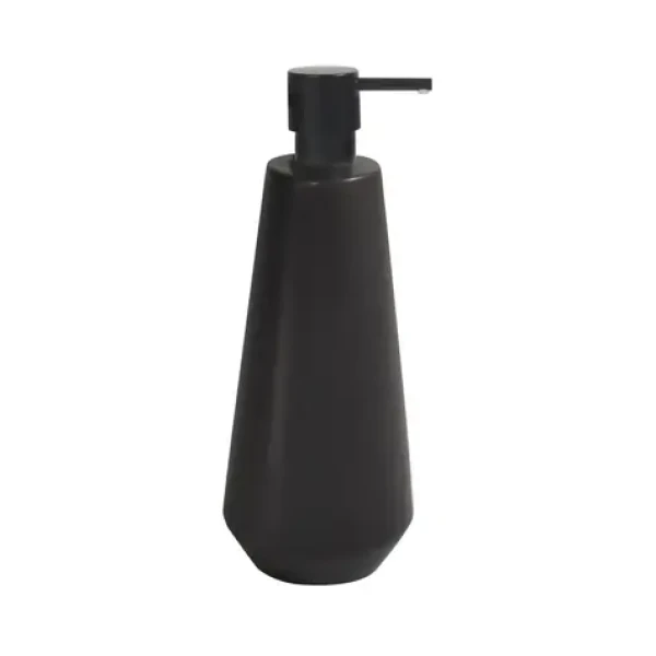 Spirella JOSHUA dávkovač mýdla matně černý / keramika / 650 ml