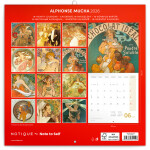 Nástěnný poznámkový kalendář 2026 NOTIQUE - Alfons Mucha, 30 x 30 cm