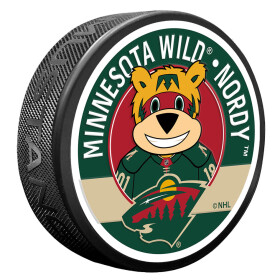 Mustang Puk Minnesota Wild NHL Nordy Mascot Textured Puck