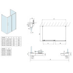 POLYSAN - LUCIS LINE třístěnný sprchový kout 1300x800x800 L/P varianta DL1315DL3315DL3315