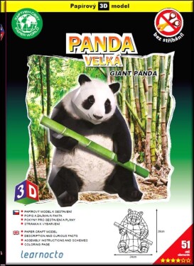 Panda velká – Papírový 3D model/51 dílků