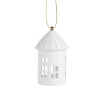 Räder Závěsný svícen domeček Round 12 cm, bílá barva, porcelán