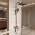 REA - Sprchový set PREMIUM JOE Brush Gold REA-P4409