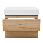Koupelnová skříňka 2 zásuvková s umyvadlem SAT B-Way 79x50x45 cm dub mat BWAY280OAKU2BI BWAY280OAKU2BI