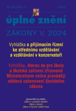 Aktualizace V/1 Vyhláška přijímacím řízení ke střednímu vzdělávání