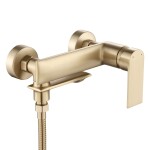 REA - Vanová nástěnná baterie Veneta Brush Gold REA-B3008