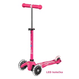 Koloběžka Mini Micro Deluxe Pink LED - ZDARMA dopravné a Zdravá láhev! (Barva aqua dle vyobrazení!)