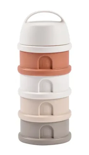 Beaba Sada kelímků na sušené mléko / svačinu Cotton White / Terracotta (911728BB)