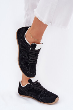 Dámské Sportovní Boty Z Eko Semiše Černé Dorella 36