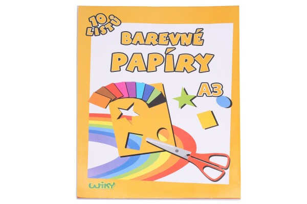 Papíry barevné A3, 10 listů, 180g,