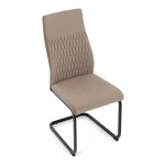 Židle jídelní, cappucino látka, černý kov