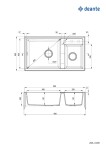 DEANTE Eridan šedá metalic Granitový dřez, bowl ZQE_S20B