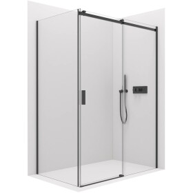 CERANO Sprchový kout Santoro L/P - 6 mm - černá matná, transparentní sklo - 120x70x195 cm - posuvný