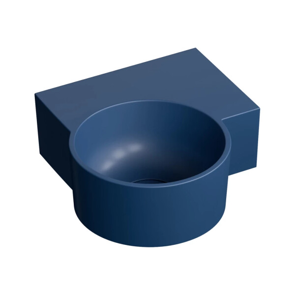 OMNIRES - OVO M+ umyvadlo na desku/závěsné - pravé, 33 x 34 cm, midnight blue mat; OVO335UWPMB