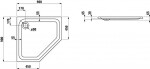 Laufen - Solutions Sprchová vanička 90x90 cm, bílá H2145020000001