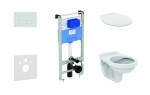IDEAL STANDARD - ProSys Set předstěnové instalace, klozet Alpha se sedátkem, tlačítko Oleas M1, chrom ProSys120M SP36