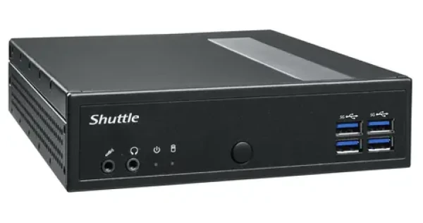 Shuttle Barebone XPC slim DL40N černá / Mini-PC / Intel N150 3,6 GHz / DDR5 / M.2 + 2,5" / 2x 2,5GbE / Bez OS (DL40N)