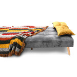 Trojmístná rozkládací pohovka, šedá, látka, ASB-C3030 GREY6