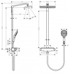 HANSGROHE - Raindance Select E Sprchový set s termostatem, 36 cm, bílá/chrom 27112400