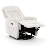 Polohovací křeslo, elektrické zabudované ovládání, béžová, látka, TV-Q8575 CRM2