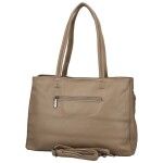 Módní dámská koženková kabelka na rameno Coveri Temari, taupe