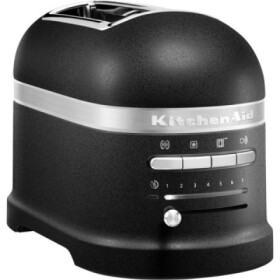 KitchenAid Artisan 5KMT2204EBK toustovač černá litina, 2 topinky, auto senzor, 7 stupňů, bagel, rozmrazování
