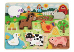 BABU - Dřevěné vkládací puzzle malá Farma - Babu