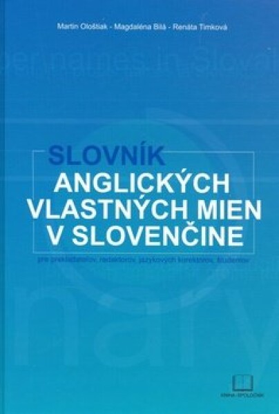 Slovník anglických vlastných mien slovenčine