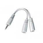 Gembird stereo jack samec - 2x jack samice / 3,5mm / 10cm (CCA-415W)