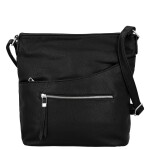 Trendy dámská koženková crossbody kabelka Lima, černá