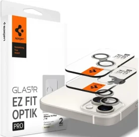 Spigen Glass EZ Fit Optik Pro ochranné sklo na fotoaparát pro Apple iPhone 14/iPhone 14 Plus 2ks béžová (AGL05604)