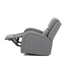 TV a relaxační křeslo, manuální polohování, potah šedá látka v dekoru kůže