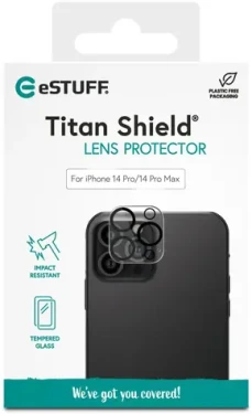 ESTUFF Titan Shield Apple iPhone 14 Pro/14 Pro Max / Ochranné sklo pro fotoaparát / Tvrzené sklo / 9H (ES501014)