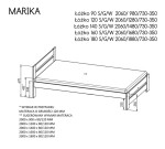 Postel Marika Barva korpusu: Ořech, Rozměr: 120 x 200 cm, Matrace: Bonell matrace