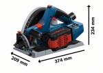 BOSCH GKT 18V-52 GC CLC / Aku ponorná pila / 18V / 5500 ot-min. / Průměr 140 / Hloubka řezu až 56 mm / bez Aku (06016B4000)