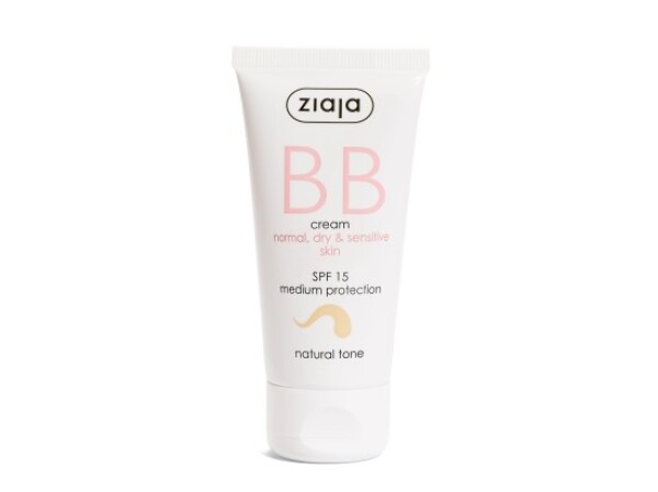 Ziaja BB krém normální, suchá, citlivá pleť SPF 15 odstín přirozený 50ml