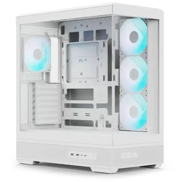 Aerocool P500B Digi bílá / Skříň / Midi Tower / ATX / ARGB / 2x tvrzené sklo / bez zdroje (ACCM-PN09143.21)