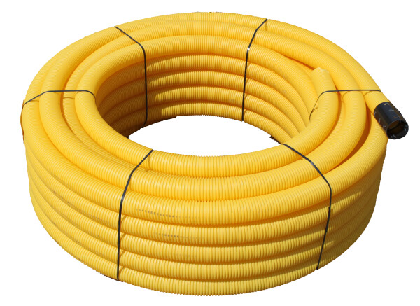 MIDAS Drenáž flexi. DN 125/50 m z PVC - NEPERFOROVANÁ - ŽLUTÁ - pouze celá role